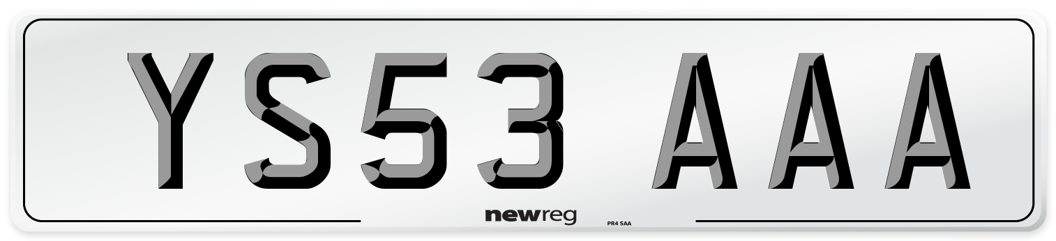 YS53 AAA Number Plate from New Reg